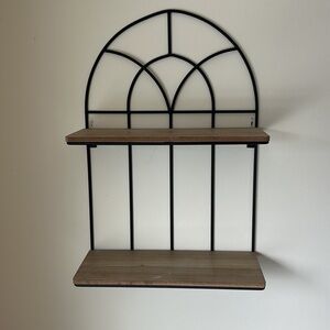 Tuscan style wall decor with shelves